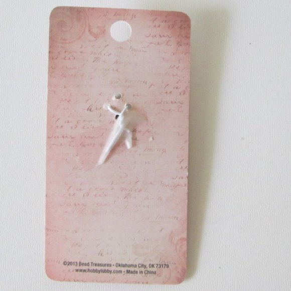 Turquoise Color Silvertone Cross Pendant (NEW) - Picture 3 of 3